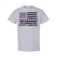thumbnail image 1 of Inktastic Epilepsy Awareness Purple Ribbons and Flag T-Shirt, 1 of 5