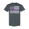 thumbnail image 1 of Inktastic Epilepsy Awareness Purple Ribbons and Flag T-Shirt, 1 of 5