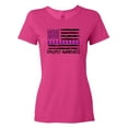 thumbnail image 1 of Inktastic Epilepsy Awareness Purple Ribbons and Flag Women's T-Shirt, 1 of 5