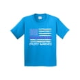 thumbnail image 1 of Inktastic Epilepsy Awareness Purple Ribbons and Flag Youth T-Shirt, 1 of 5