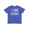 thumbnail image 1 of Inktastic Epilepsy Awareness Purple Ribbons and Flag Youth T-Shirt, 1 of 5