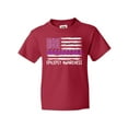 thumbnail image 1 of Inktastic Epilepsy Awareness Purple Ribbons and Flag Youth T-Shirt, 1 of 5