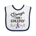thumbnail image 1 of Inktastic Epilepsy Awareness Ribbon Support Walk Girls Baby Bib, 1 of 4