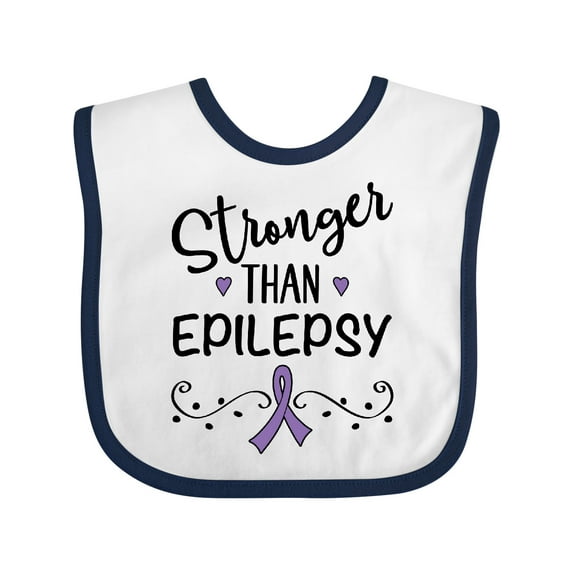 Inktastic Epilepsy Awareness Ribbon Support Walk Girls Baby Bib