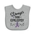 thumbnail image 1 of Inktastic Epilepsy Awareness Ribbon Support Walk Girls Baby Bib, 1 of 4