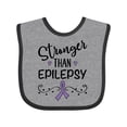 thumbnail image 1 of Inktastic Epilepsy Awareness Ribbon Support Walk Girls Baby Bib, 1 of 4