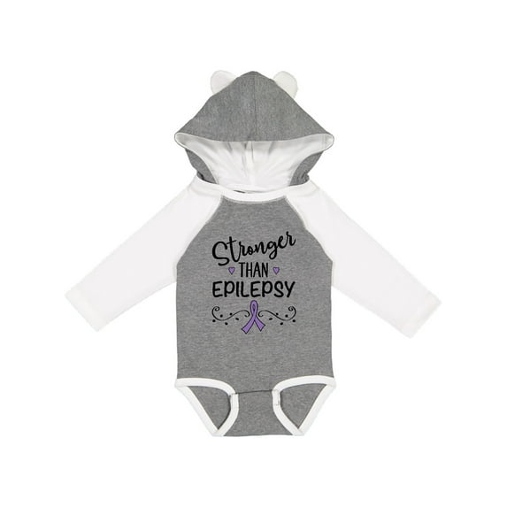 Inktastic Epilepsy Awareness Ribbon Support Walk Girls Long Sleeve Baby Bodysuit