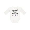 thumbnail image 1 of Inktastic Epilepsy Awareness Ribbon Support Walk Girls Long Sleeve Baby Bodysuit, 1 of 5