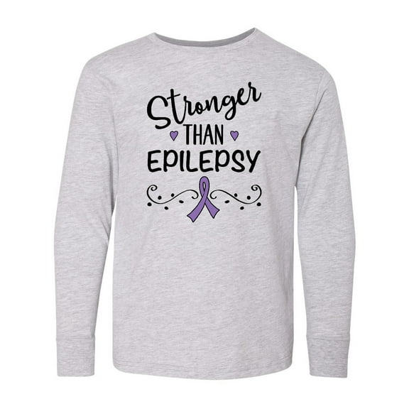 Inktastic Epilepsy Awareness Ribbon Support Walk Long Sleeve Youth T-Shirt