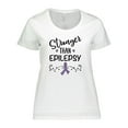 thumbnail image 1 of Inktastic Epilepsy Awareness Ribbon Support Walk Women's Plus Size T-Shirt, 1 of 5
