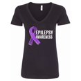thumbnail image 1 of Inktastic Epilepsy Awareness Women's V-Neck T-Shirt, 1 of 5