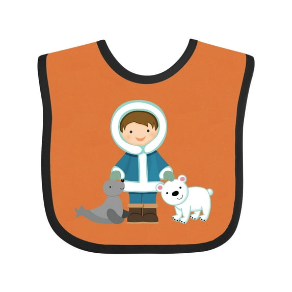 Inktastic Eskimo Boy Cute Alaska Boys Baby Bib
