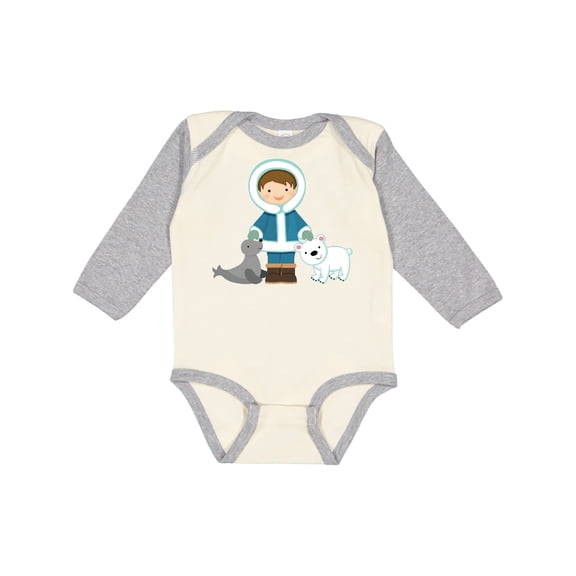 Inktastic Eskimo Boy Cute Alaska Boys Long Sleeve Baby Bodysuit