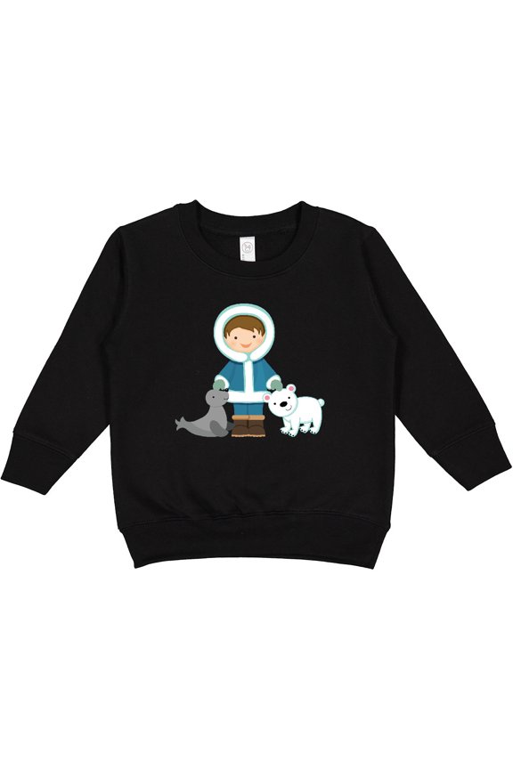 Eskimo Boy Cute Alaska Toddler Sweatshirt