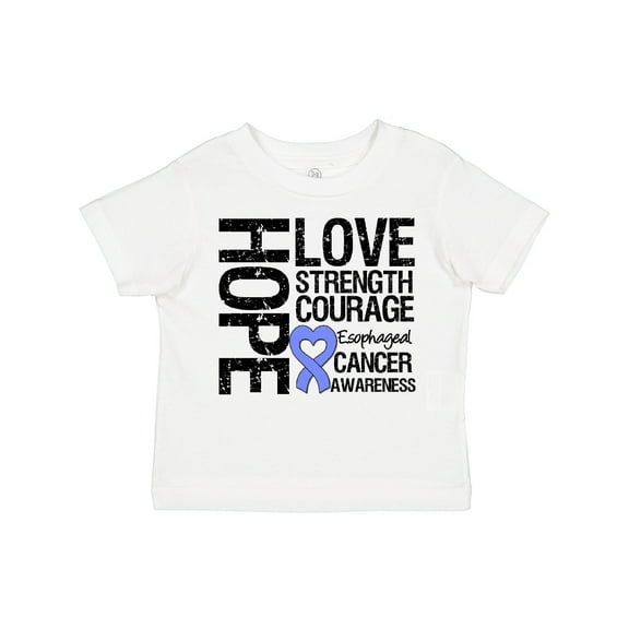 Inktastic Esophageal Cancer Hope Love Strength Boys or Girls Toddler T-Shirt
