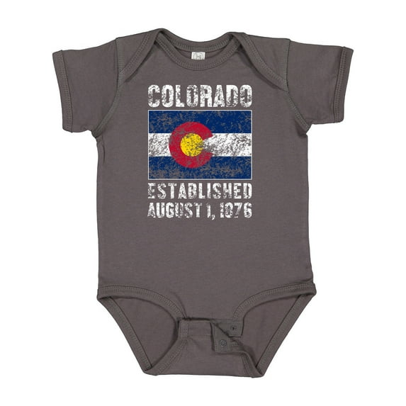 Inktastic Established August 1, 1876 Colorado Flag Boys or Girls Baby Bodysuit