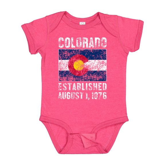 Inktastic Established August 1, 1876 Colorado Flag Boys or Girls Baby Bodysuit