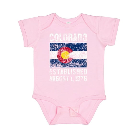 Inktastic Established August 1, 1876 Colorado Flag Boys or Girls Baby Bodysuit