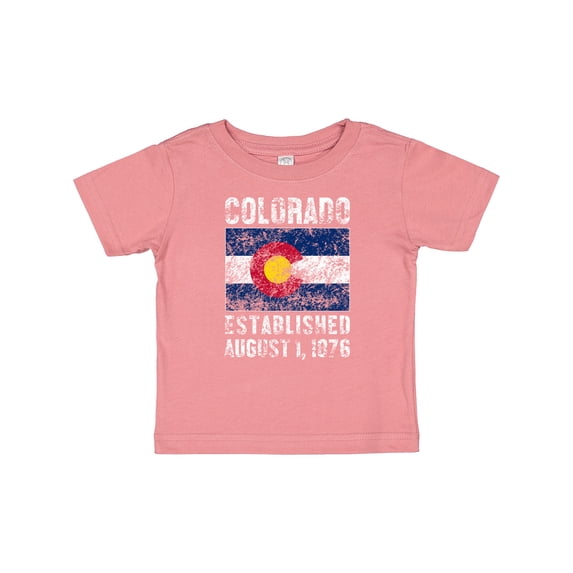 Inktastic Established August 1, 1876 Colorado Flag Boys or Girls Baby T-Shirt