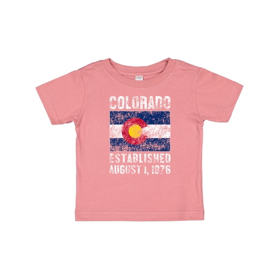 Inktastic Established August 1, 1876 Colorado Flag Boys or Girls Baby T-Shirt