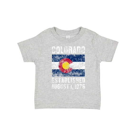 Inktastic Established August 1, 1876 Colorado Flag Boys or Girls Toddler T-Shirt