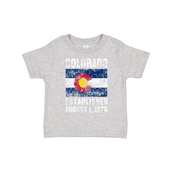 Inktastic Established August 1, 1876 Colorado Flag Boys or Girls Toddler T-Shirt