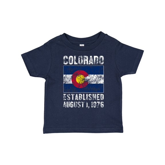 Inktastic Established August 1, 1876 Colorado Flag Boys or Girls Toddler T-Shirt