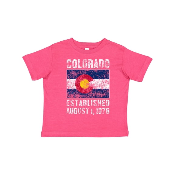Inktastic Established August 1, 1876 Colorado Flag Boys or Girls Toddler T-Shirt