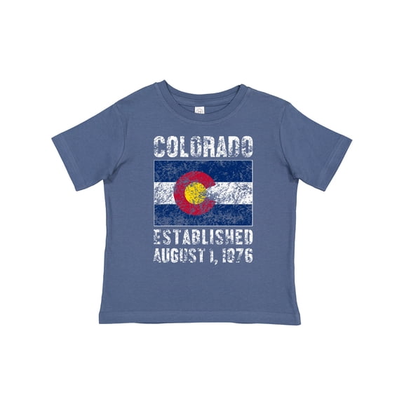 Inktastic Established August 1, 1876 Colorado Flag Boys or Girls Toddler T-Shirt