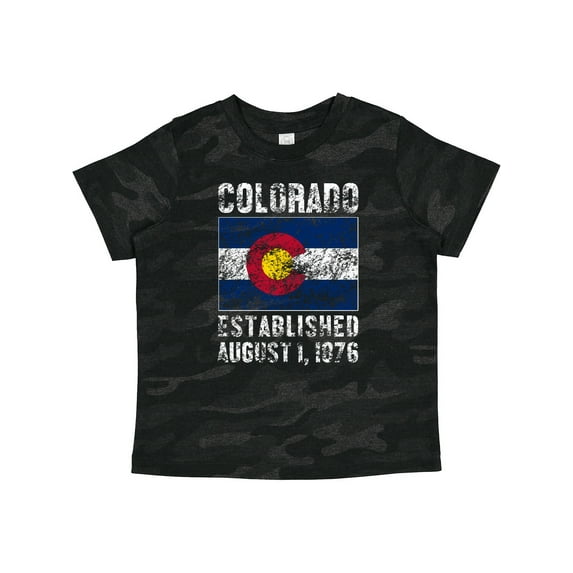 Inktastic Established August 1, 1876 Colorado Flag Boys or Girls Toddler T-Shirt