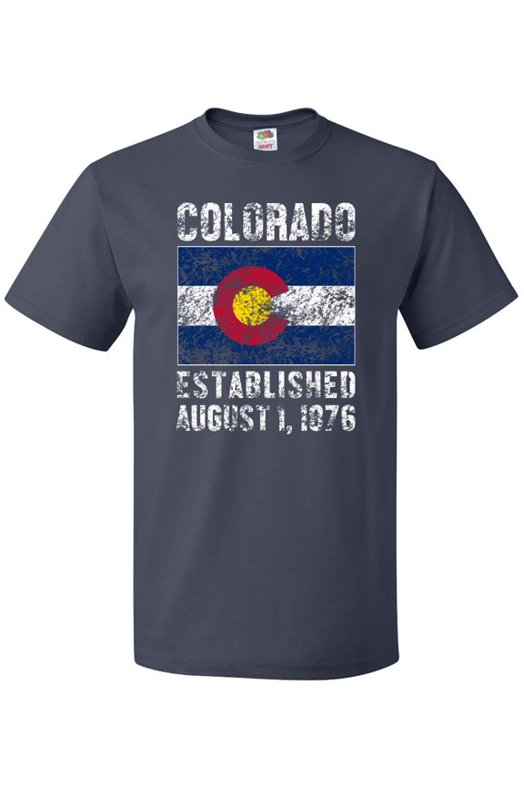 Established August 1, 1876 Colorado Flag T-Shirt