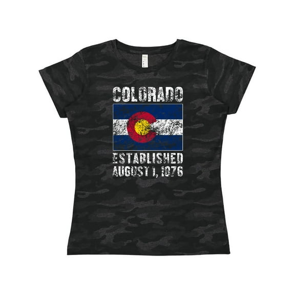 Inktastic Established August 1, 1876 Colorado Flag Women's T-Shirt
