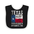 thumbnail image 1 of Inktastic Established December 29, 1845 Texas Flag Boys or Girls Baby Bib, 1 of 4