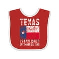 thumbnail image 1 of Inktastic Established December 29, 1845 Texas Flag Boys or Girls Baby Bib, 1 of 4