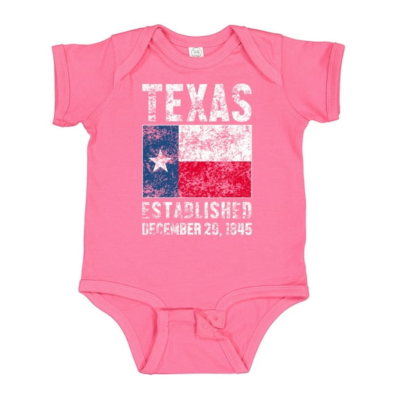 Inktastic Established December 29, 1845 Texas Flag Boys or Girls Baby Bodysuit