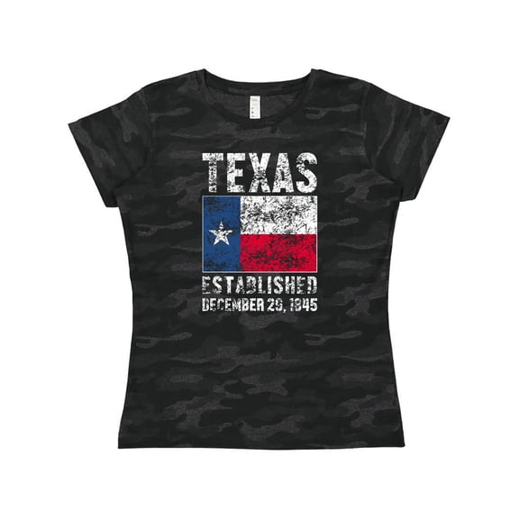 Inktastic Established December 29, 1845 Texas Flag Women's T-Shirt