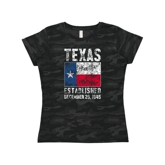 Inktastic Established December 29, 1845 Texas Flag Women's T-Shirt
