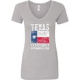 thumbnail image 1 of Inktastic Established December 29, 1845 Texas Flag Women's V-Neck T-Shirt, 1 of 5