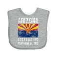 thumbnail image 1 of Inktastic Established February 14, 1912 Arizona Flag Boys or Girls Baby Bib, 1 of 4