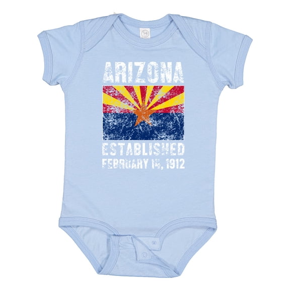 Inktastic Established February 14, 1912 Arizona Flag Boys or Girls Baby Bodysuit