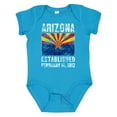 thumbnail image 1 of Inktastic Established February 14, 1912 Arizona Flag Boys or Girls Baby Bodysuit, 1 of 5