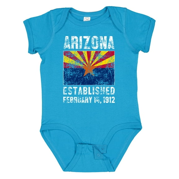Inktastic Established February 14, 1912 Arizona Flag Boys or Girls Baby Bodysuit