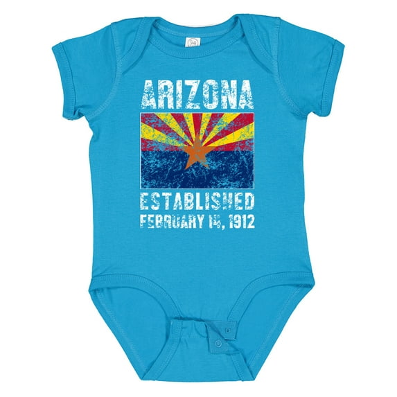 Inktastic Established February 14, 1912 Arizona Flag Boys or Girls Baby Bodysuit