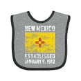 thumbnail image 1 of Inktastic Established January 6, 1912 New Mexico Flag Boys or Girls Baby Bib, 1 of 4