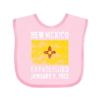 Inktastic Established January 6, 1912 New Mexico Flag Boys or Girls Baby Bib