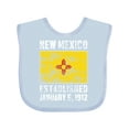 thumbnail image 1 of Inktastic Established January 6, 1912 New Mexico Flag Boys or Girls Baby Bib, 1 of 4