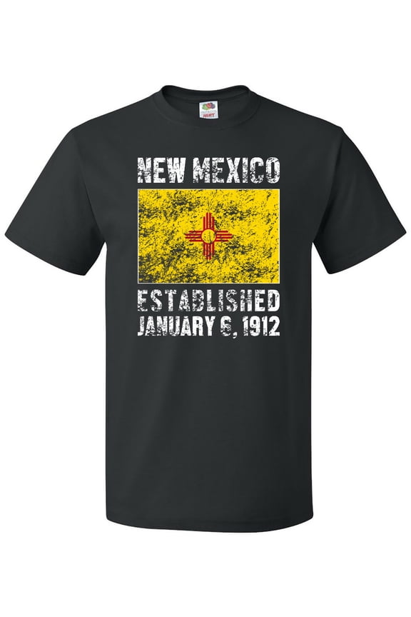Established January 6, 1912 New Mexico Flag T-Shirt