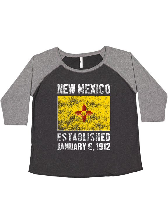 Established January 6, 1912 New Mexico Flag Women's Plus Size T-Shirt