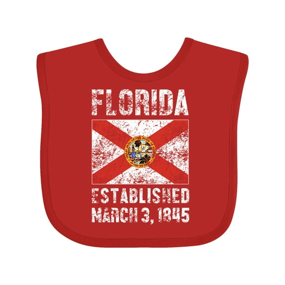 Inktastic Established March 3, 1845 Florida Flag Boys or Girls Baby Bib