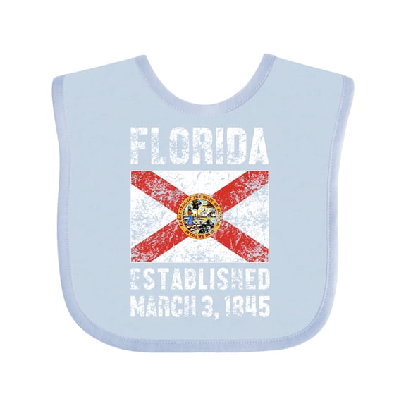 Inktastic Established March 3, 1845 Florida Flag Boys or Girls Baby Bib